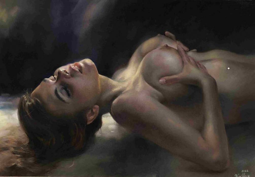 Kirillova Julia, Nude Pastel Painting, 21st Century.