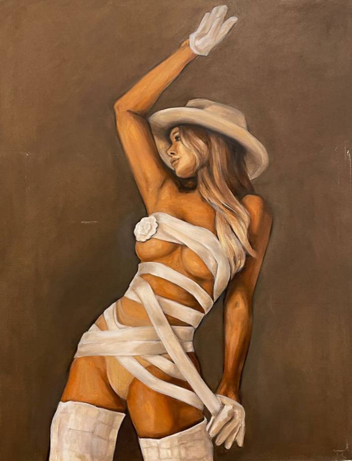  Meryem Tayganskaya, Nude Painting, Oil on Canvas, 21st Century