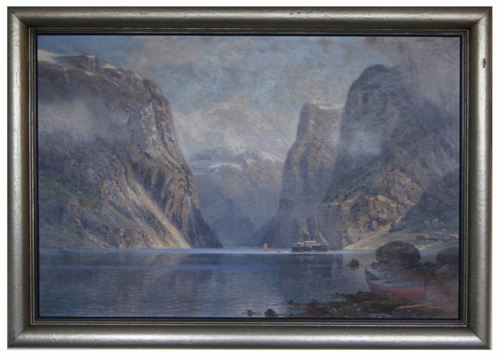 Vue sur le fjord norvégien Johannes Harders (Allemand, 1871-1950) 