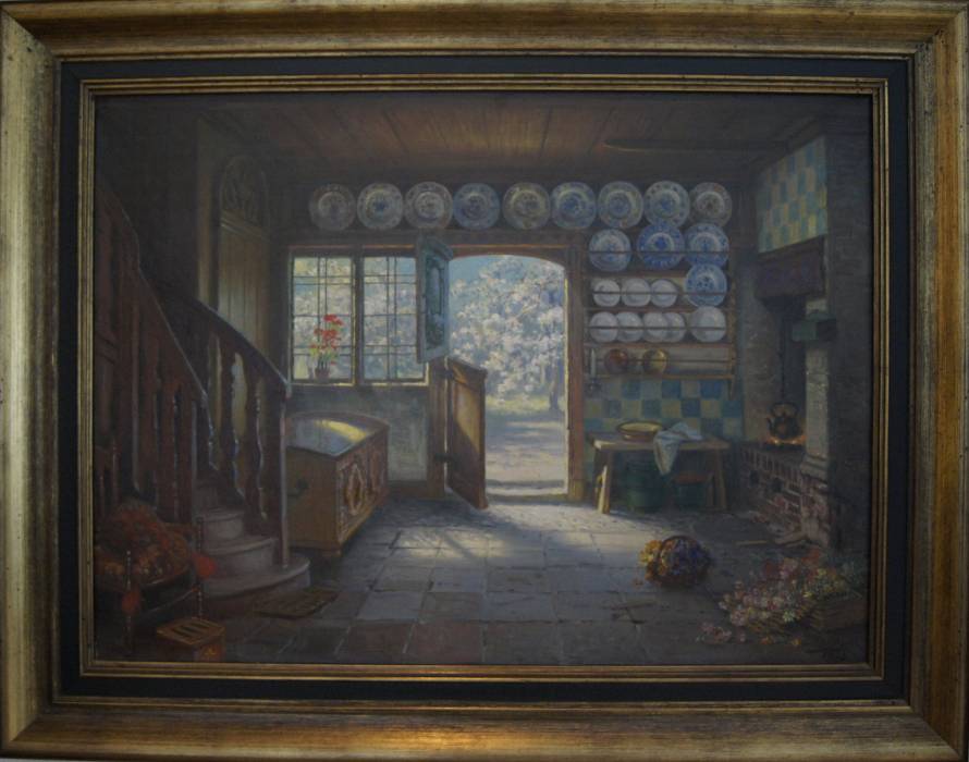 Intérieur, Johannes Harders (Allemand, 1871-1950) 