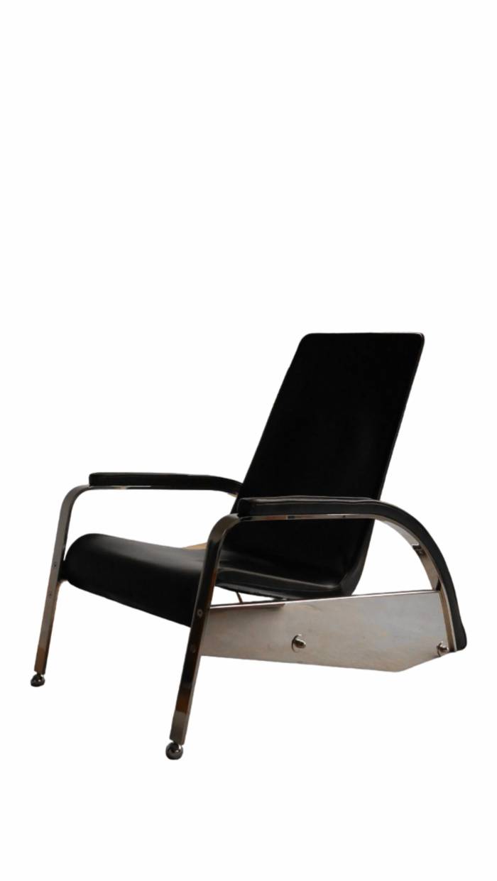 Chaise Jean Prouvé Grand Repos D80 par Tecta années 1980. 