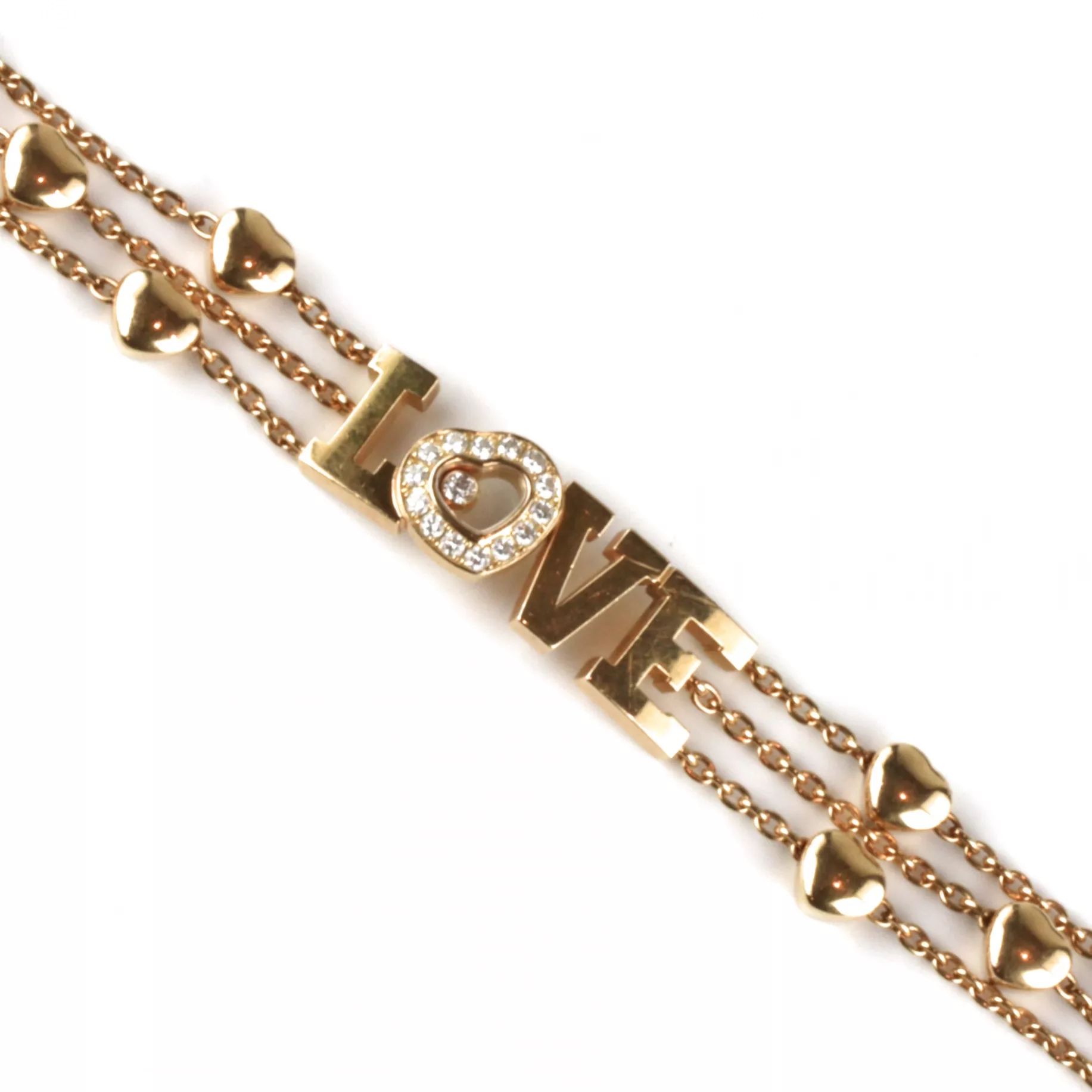Chopard Love Bracelet Happy Diamonds 18k Gold Hearts Romance (6948) - Ruby  Lane