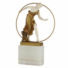 Bronze figure of a Woman with a Hoop, 1920. Georges MORIN (1874-1950) 