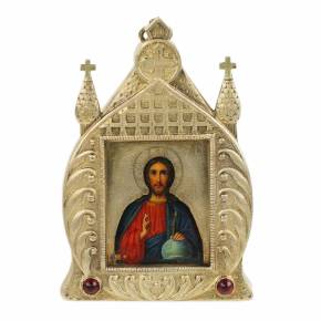 Icône du Seigneur Pantocrator avec sceptre et orbe, Russie, vers 1908-1917. 