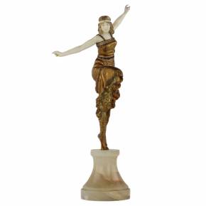 Figure en bronze d`une danseuse russe. Paul PHILIPPE 1920 