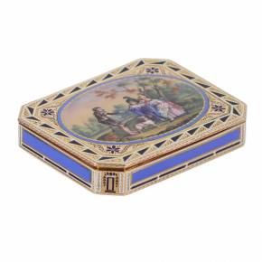 Rare Russian gold and enamel snuffbox, Pierre Theremin, St. Petersburg, 1800 