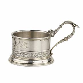 Silver glass holder, Hjalmar Fagerroos, Helsinki 1884. 