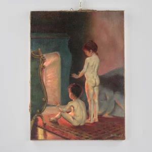 Картина «Дети у камина». Копия 20 годов, автор Новиков. 