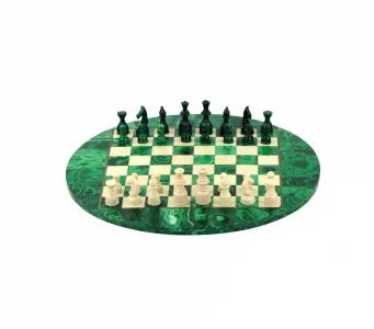 Russian malachite chess. 