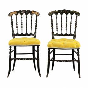 Paire de chaises de style Napoleon III. 19ème siècle. 