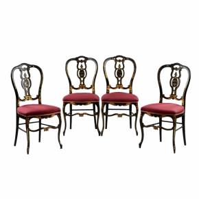 Quatre chaises de style Napoleon III. 
