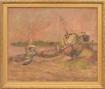 Landscape with boats