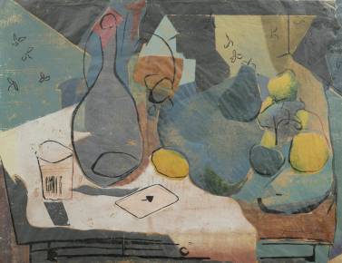 Still life with card