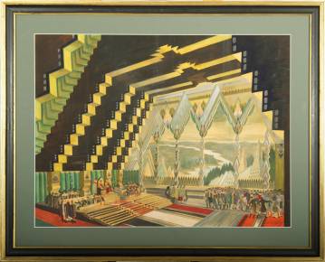 Dekorāciju komplekts operai Uguns un nakts: Lielvārdes pils skats 