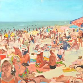 Anitas Arbidānes eļļas glezna Odesas pludmale 