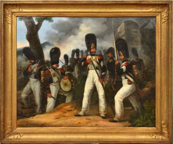 Karaliskās gvardes grenadieri 1824. gadā Trokadero kaujas laikā 