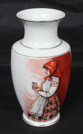 Vase en porcelaine Jessen avec peinture 