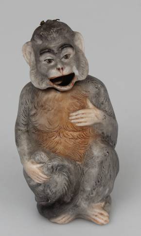 Porcelain figurine Monkey with moving head