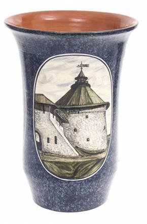 Керамическая ваза Псковская крепость 