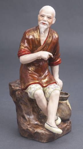 Figurine en porcelaine d&39;hommes chinois 