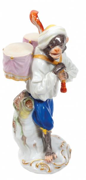 figurine en porcelaine singe 