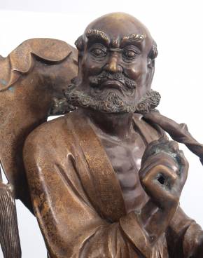 Figure en bronze de Bodhidharma 