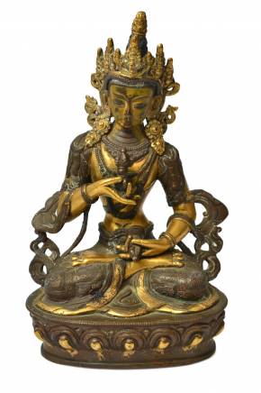 Figurine tibétaine en bronze Tare Blanche 