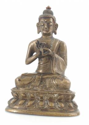 Antique Thaïlande Bouddhisme bronze figure Bouddha 
