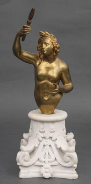 Figurine en bronze avec socle en marbre 
