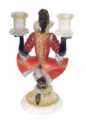 Murano glass figurine  candlestick