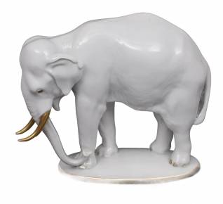 Figurine en porcelaine Éléphant 