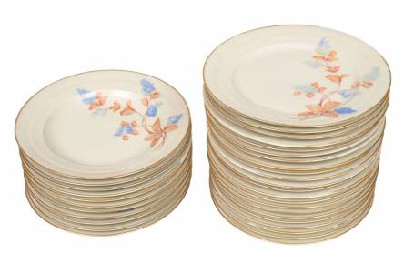 Kuznetsov porcelaine profonde (11 pièces) et assiettes plates (22 pièces) 