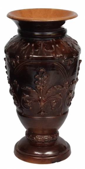 Керамическая ваза с народным мотивом 