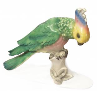 Faience figure Parrot