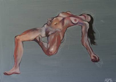 Jung Axel, Nude Painting, Oil on Canvas, 21st Century