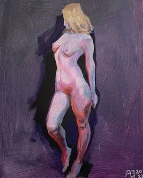 Jung Axel, Nude Painting, Oil on Canvas, 21st Century