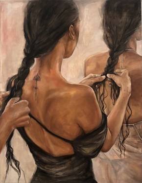  Meryem Tayganskaya, Peinture nue, Huile sur toile, 21e siècle 