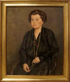 Portrait de femme noble par Benjamin A. Strasser (Autrichien, 1888-1955) 